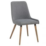 Worldwide Mia Chair, set of 2 in Dark Grey/Grey Legs