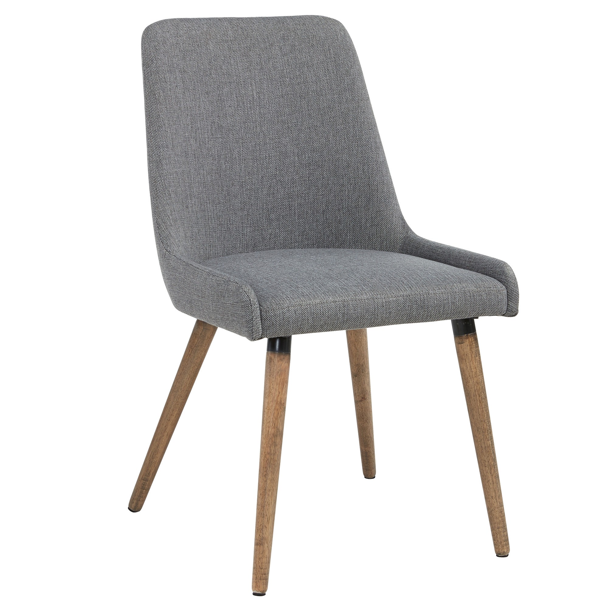 Worldwide Mia Chair, set of 2 in Dark Grey/Grey Legs