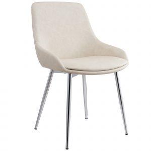 Worldwide Cassidy Side Chair, set of 2 in Ivory