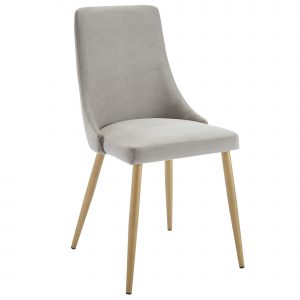 Worldwide Carmilla Side Chair, set of 2 in Grey
