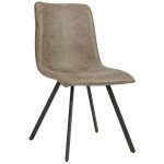 Worldwide Buren Side Chair, set of 2 in Vintage Brown
