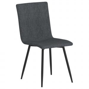 Worldwide Nora Side Chair, set of 4 in Blue-Grey with Black Leg