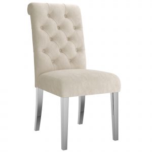 Worldwide Chloe Side Chair, set of 2 in Beige
