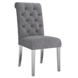 Worldwide Chloe Side Chair, set of 2 in Grey