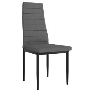 Worldwide Contra Side Chair, set of 6 in Grey