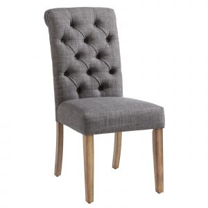 Worldwide Melia Side Chair, set of 2 in Grey