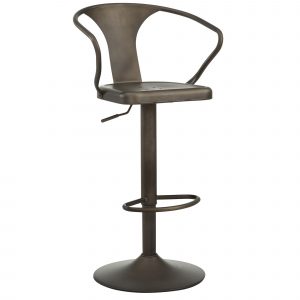Worldwide Astra Adjustable Stool in Gunmetal