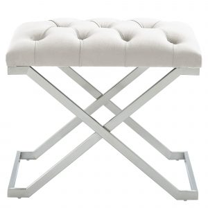 Worldwide Aldo Bench in Ivory/Silver