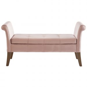 Worldwide Audrey Storage Bench in Blush Pink