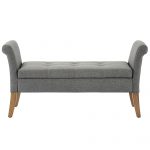Worldwide Audrey Storage Bench in Grey