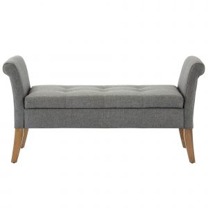 Worldwide Audrey Storage Bench in Grey