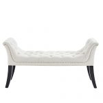Worldwide Velci Bench in Ivory