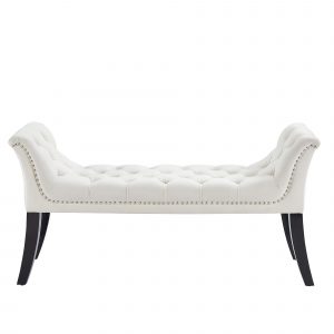 Worldwide Velci Bench in Ivory