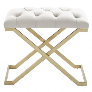 Worldwide Rada Bench in Ivory/Gold