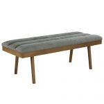 Worldwide Paolo Bench in Grey/Washed Grey Legs