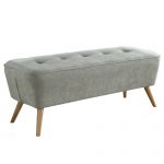 Worldwide Remy Bench/Ottoman in Grey