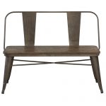 Worldwide Modus Bench With Back in Gunmetal