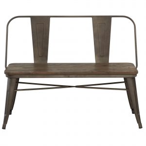 Worldwide Modus Bench With Back in Gunmetal