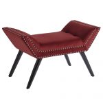 Worldwide Lana Bench in Burgundy