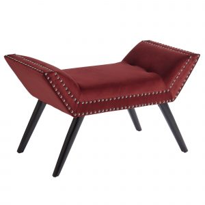 Worldwide Lana Bench in Burgundy