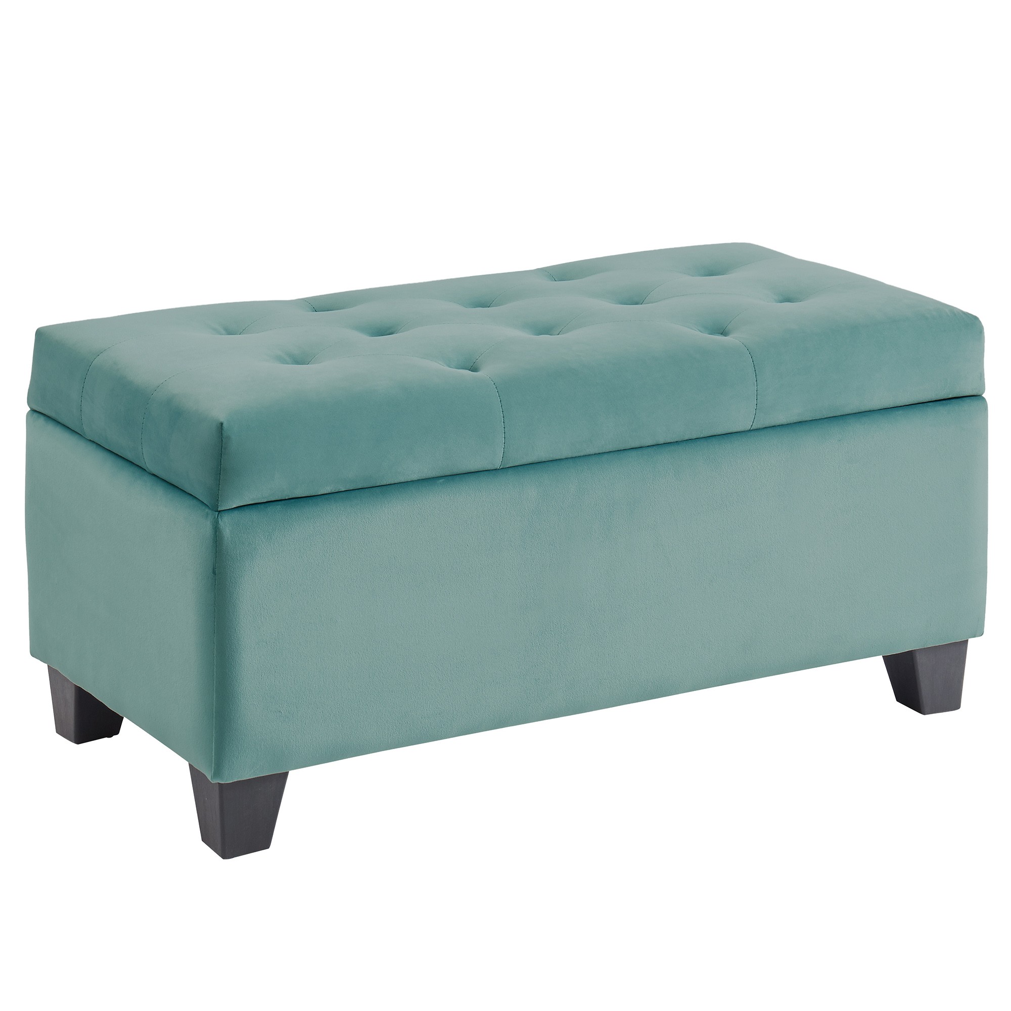 Worldwide Sally Rectangular Storage Ottoman in Teal