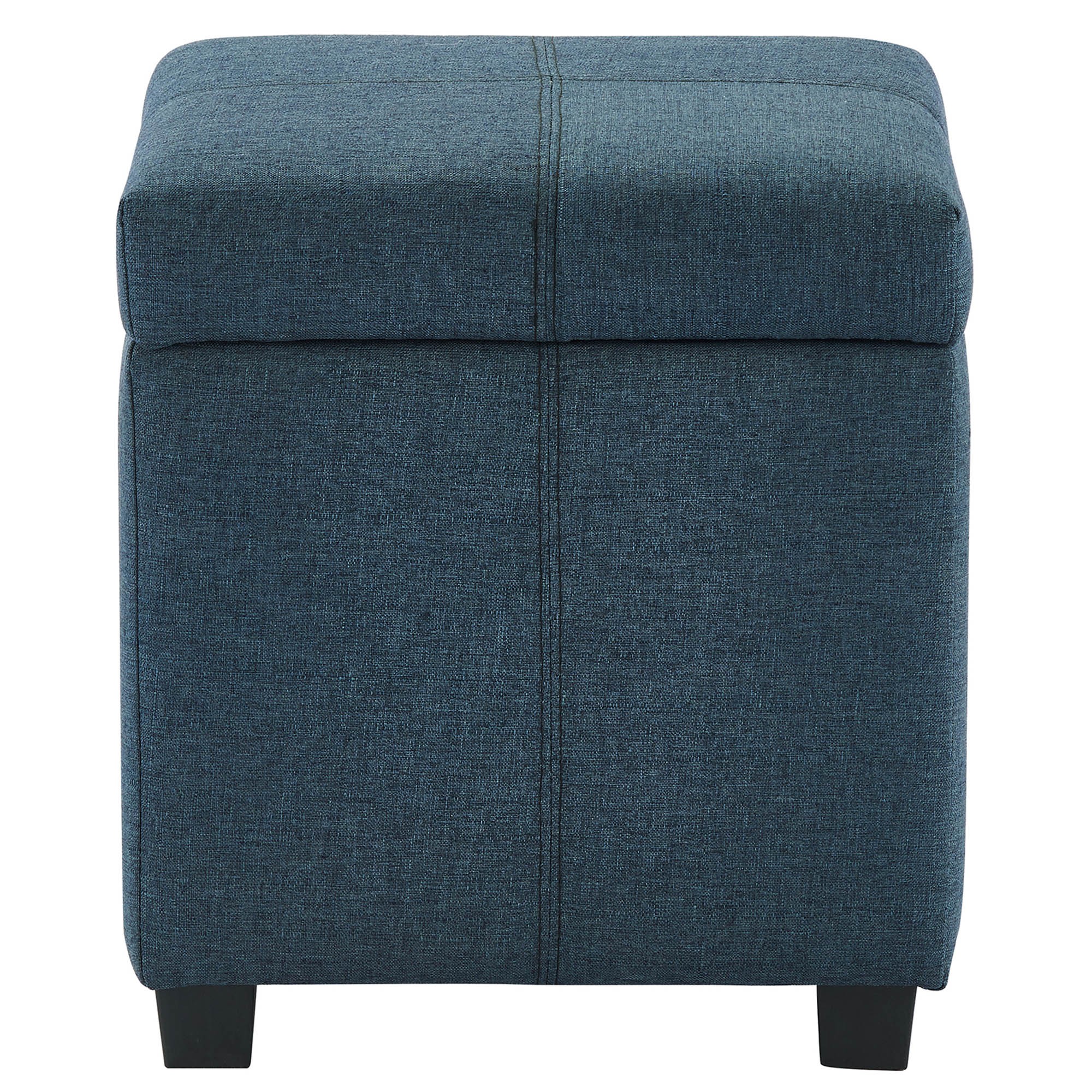 Worldwide Juno Square Storage Ottoman in Grey-Blue