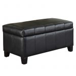 Worldwide Bella Rectangular Storage Ottoman in Black