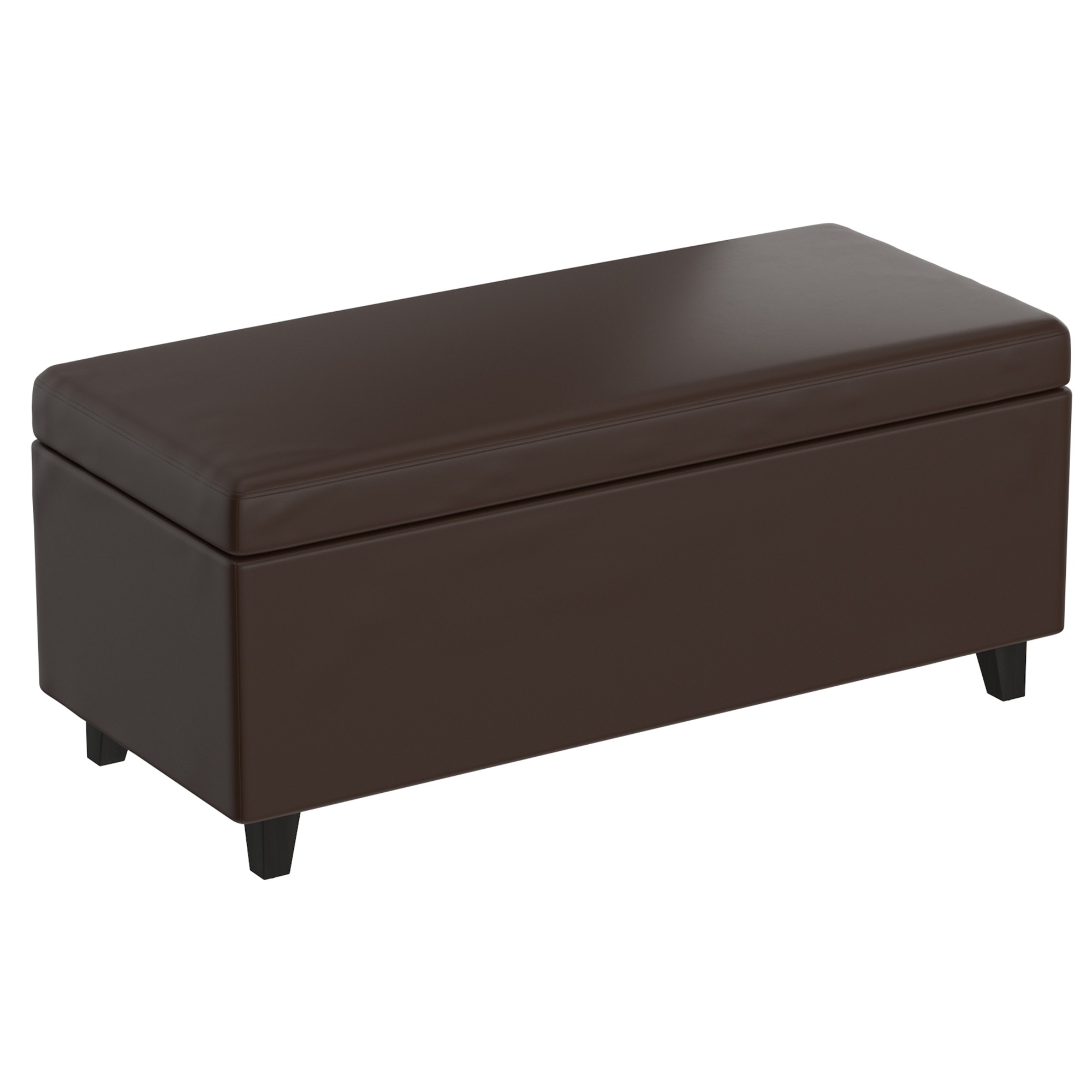 Worldwide Wyatt Lift-Top Cocktail Ottoman in Brown