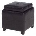 Worldwide Anton II Square Storage Ottoman in Brown