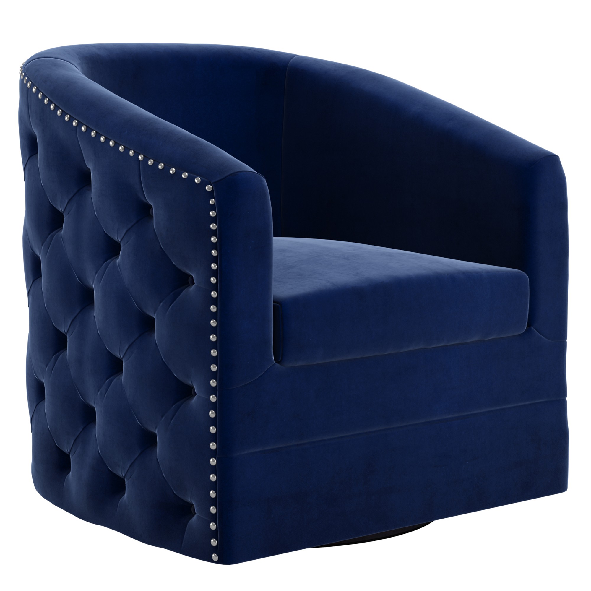 Worldwide Velci Swivel Accent Chair in Blue