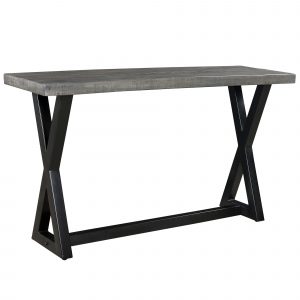 Worldwide Zax Console Table in Distressed Grey