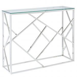 Worldwide Juniper Console Table in Silver