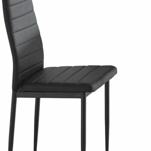 Worldwide Contra Side Chair, set of 6 in Black