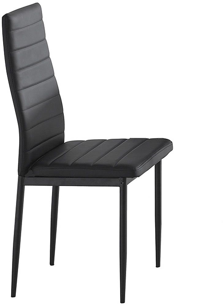 Worldwide Contra Side Chair, set of 6 in Black