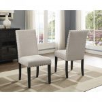 Brassex 162-22 BEI AVERY SIDE CHAIR BEIGE Set of 2