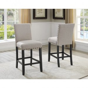 Brassex 162-24 BEI AVERY 26' COUNTER STOOL BEIGE Set of 2