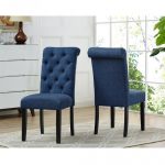 Brassex 638-22 BL TINGA DINING CHAIR BLUE Set of 2