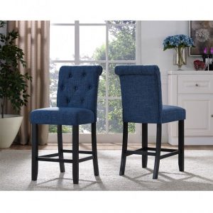 Brassex 638-24 BL TINGA 24' BAR CHAIR BLUE Set of 2