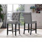 Brassex 638-24 GR TINGA 24' BAR CHAIR GREY Set of 2
