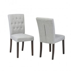 Brassex WS5700-GREY SIDE CHAIR GREY Set of 2