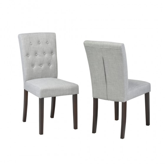 Brassex WS5700-GREY SIDE CHAIR GREY Set of 2