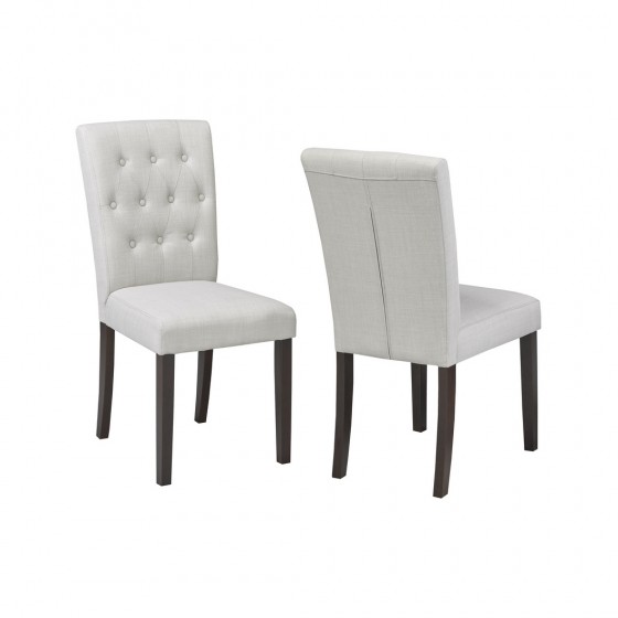Brassex WS5700-BEI SIDE CHAIR BEIGE Set of 2