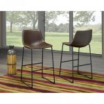 Brassex HY-7163 BR ACASIA 29' BAR STOOL VINTAGE BROWN Set of 2