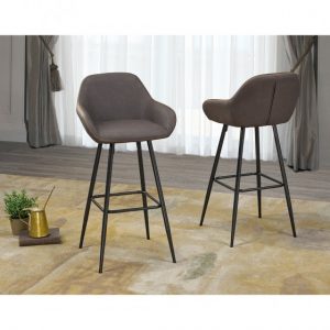 Brassex HY-7420-30 BR ALEXIS 29 BAR STOOL BROWN Set of 2