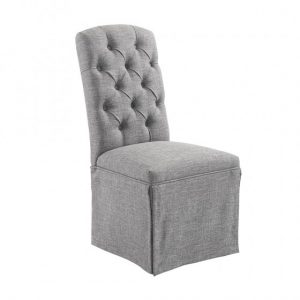 Brassex 6105-22LGY SIENNA SIDE CHAIR LIGHT GREY Set of 2