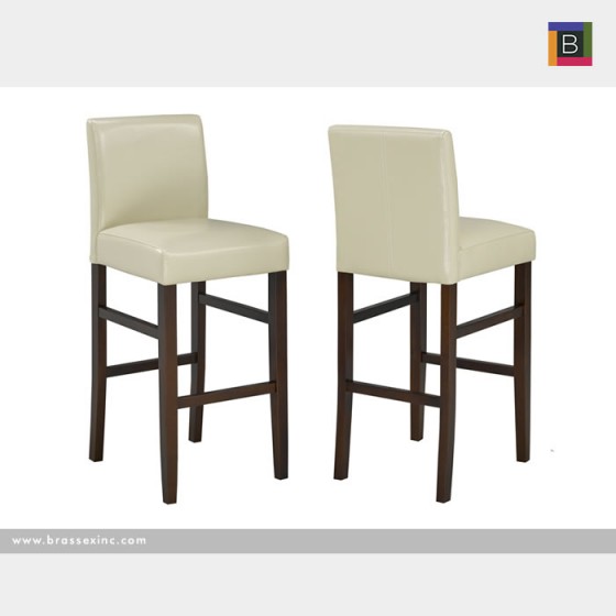 Brassex WS5411-24 BEI 24' COUNTER STOOL CREAM Set of 2