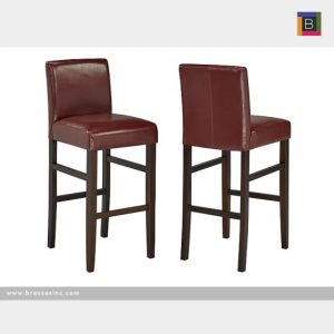 Brassex WS5411-24 RED 24' COUNTER STOOL RED Set of 2