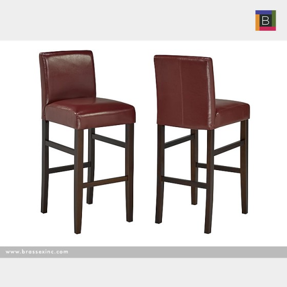Brassex WS5411-24 RED 24' COUNTER STOOL RED Set of 2