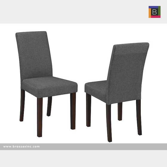 Brassex WS5641-GR DINING CHAIR, GREY Set of 2