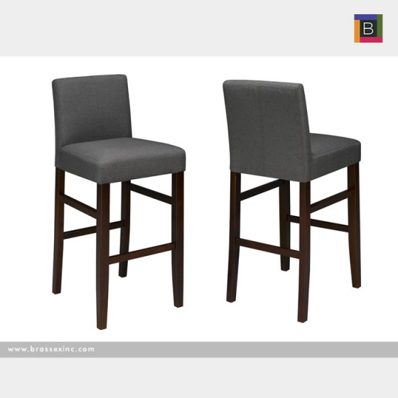 Brassex WS5411-5 GR 29' BAR STOOL GREY Set of 2